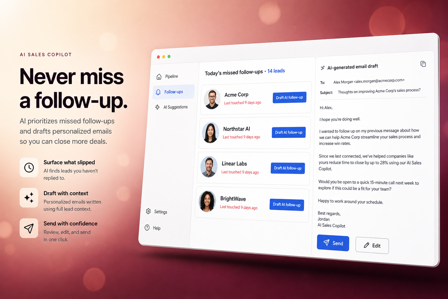 AI sales copilot product preview